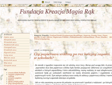Tablet Screenshot of fundacjakreacjamagiarak.blox.pl