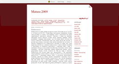 Desktop Screenshot of matura2009.blox.pl