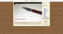 Desktop Screenshot of krytykantliteracki.blox.pl