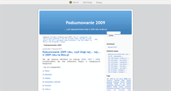 Desktop Screenshot of podsumowanie2009.blox.pl