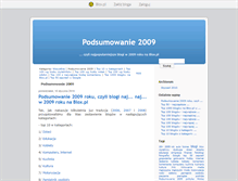 Tablet Screenshot of podsumowanie2009.blox.pl