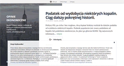Desktop Screenshot of opinieekonomiczne.blox.pl