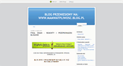 Desktop Screenshot of mamwatpliwosc.blox.pl