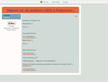 Tablet Screenshot of gwspmyslowicematerialy.blox.pl