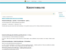 Tablet Screenshot of kredytobranie.blox.pl