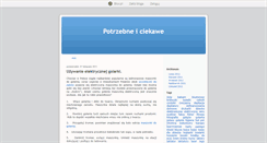 Desktop Screenshot of potrzebneiciekawe.blox.pl