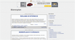 Desktop Screenshot of biznesplanowanie.blox.pl
