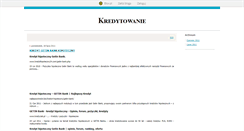 Desktop Screenshot of kredytowaniebankowe.blox.pl