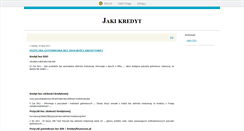 Desktop Screenshot of jakikredyt.blox.pl