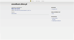 Desktop Screenshot of excelkurs.blox.pl