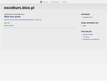 Tablet Screenshot of excelkurs.blox.pl