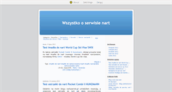 Desktop Screenshot of nartyserwis.blox.pl