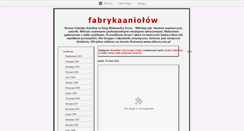 Desktop Screenshot of fabrykaaniolow.blox.pl