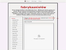 Tablet Screenshot of fabrykaaniolow.blox.pl