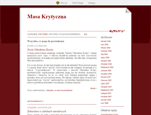 Tablet Screenshot of masakrytyczna.blox.pl