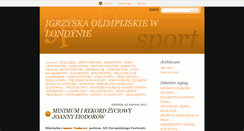 Desktop Screenshot of igrzyskalondyn.blox.pl