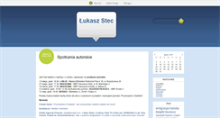 Desktop Screenshot of lukaszstec.blox.pl