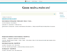 Tablet Screenshot of gdziepozyczysz.blox.pl