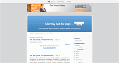 Desktop Screenshot of ciemnyludtokupi.blox.pl