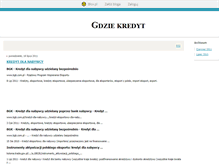 Tablet Screenshot of gdziekredyt.blox.pl