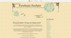 Desktop Screenshot of fundacjazacheta.blox.pl