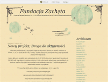 Tablet Screenshot of fundacjazacheta.blox.pl