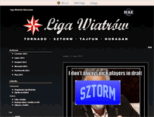 Tablet Screenshot of ligawiatrow.blox.pl