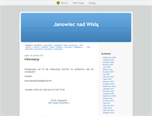 Tablet Screenshot of janowiec.blox.pl