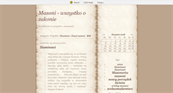 Desktop Screenshot of masonibeztajemnic2.blox.pl