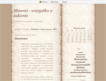 Tablet Screenshot of masonibeztajemnic2.blox.pl